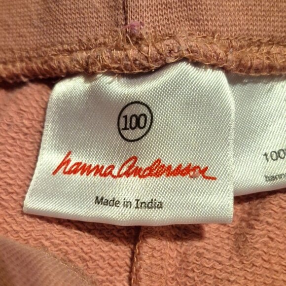 Hanna Andersson girls size 100 or 4 pink with purple & white flower joggers vguc - Picture 4 of 5